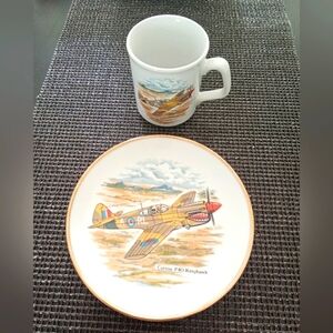 Kittyhawk WW2 Aviation Mug and Plate Set